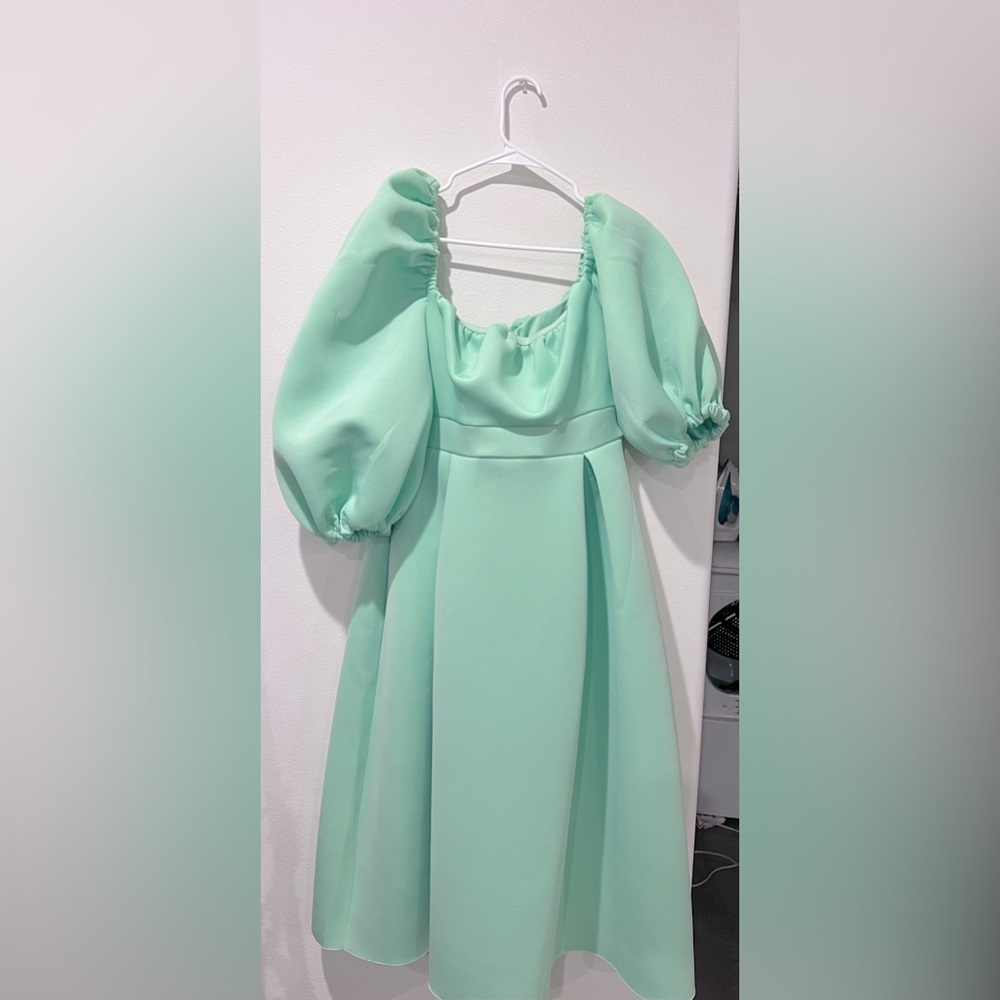 ASOS SIZE 10 Lime Green Dream! Pastel & Puffy Sleeve! Beautiful and brand new!